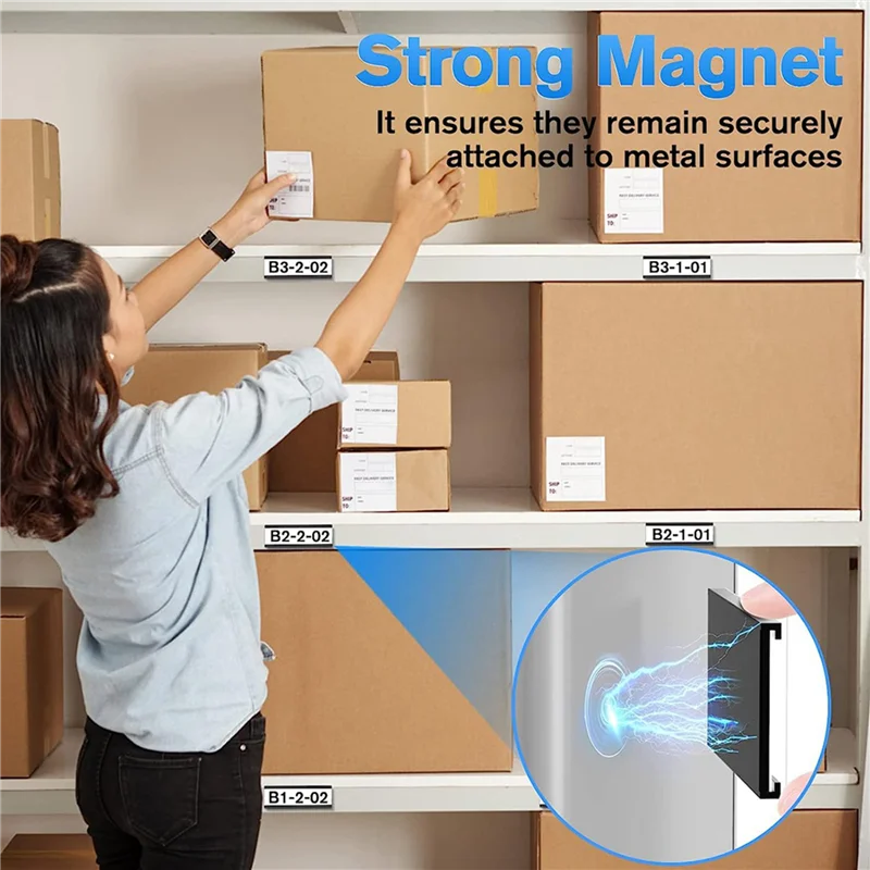 ABFI 100 Pack Magnetic Label Holder C Channel Magnetic Labels, Magnetic Data Card Holder With Clear Plastic Protector
ABFI 100 Pack Magnetic Label Holder C Channel Magnetic Labels, Magnetic Data Card Holder With Clear Plastic Protector