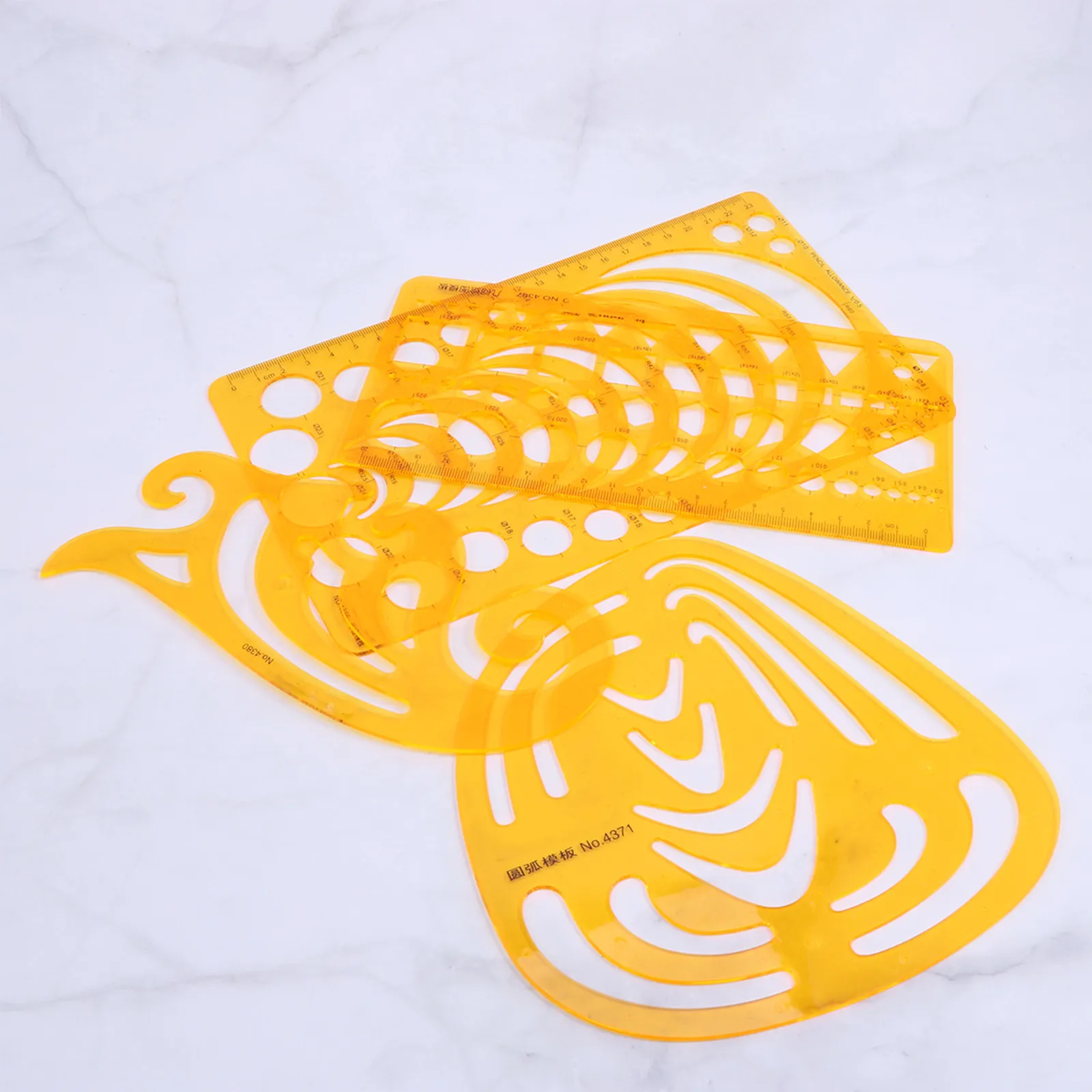 4pcs Curve Ruler Set Transparent Plastic For Drawing Drafting Architecture Design Measuring Tool Ruler
4pcs Curve Ruler Set Transparent Plastic For Drawing Drafting Architecture Design Measuring Tool Ruler