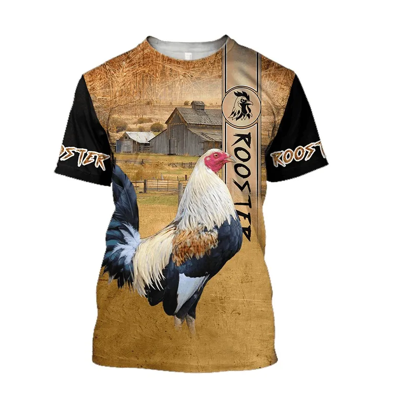 Rooster Pattern 3D Harajuku Print Animal Personality Fashion New Summer Men's Round Neck Short Sleeve Loose T-shirt Quick Drying
Rooster Pattern 3D Harajuku Print Animal Personality Fashion New Summer Men's Round Neck Short Sleeve Loose T-shirt Quick Drying