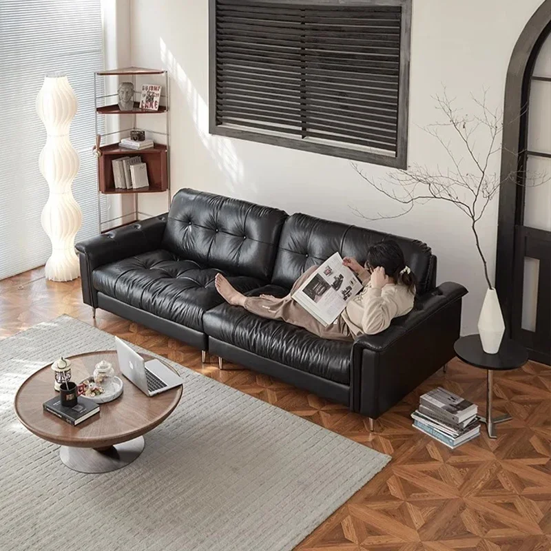 Modern Nordic living room black leather sofa modular sofa sofa combination set
Modern Nordic living room black leather sofa modular sofa sofa combination set
