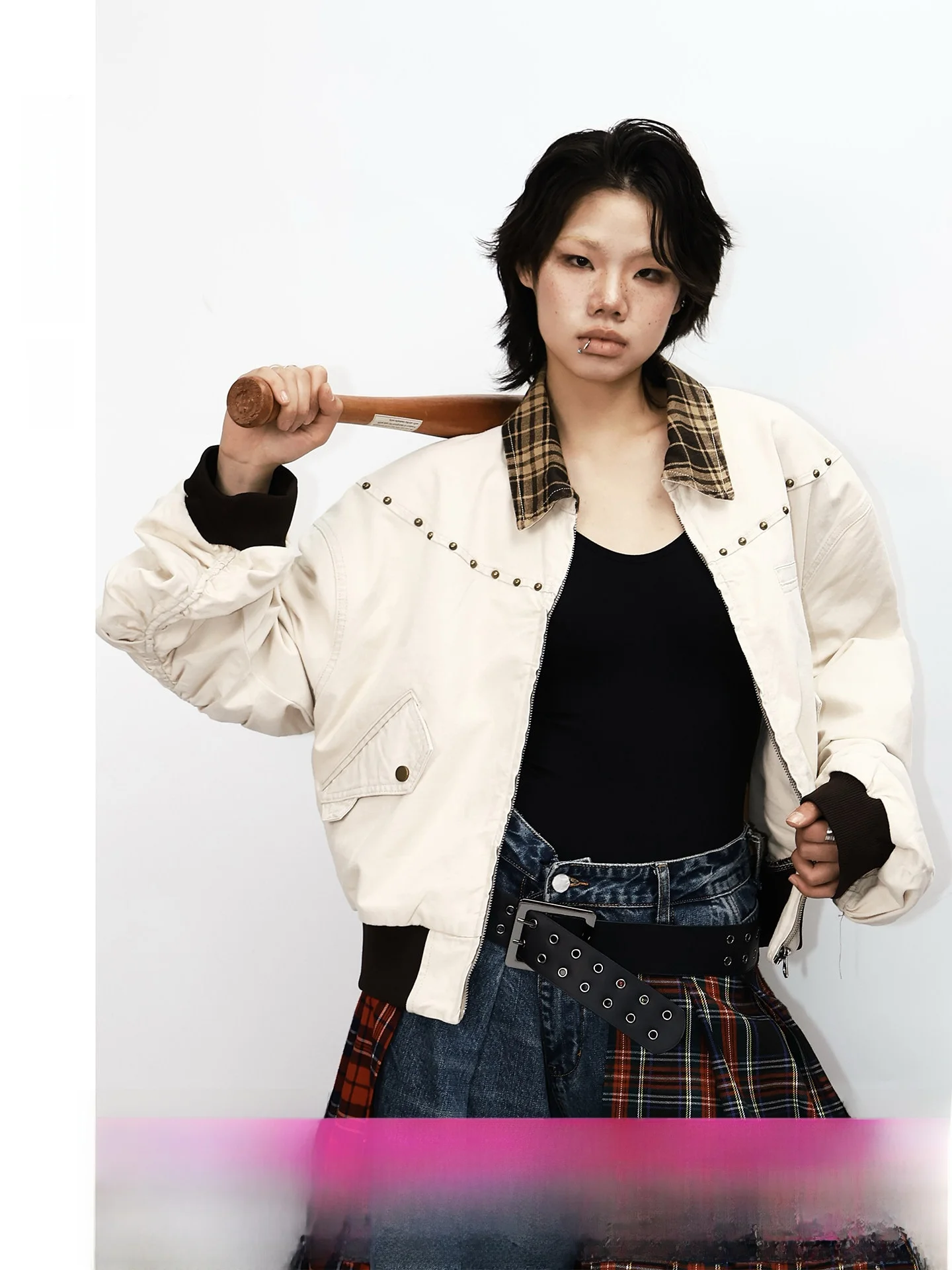 Spring Season Color Block Plaid Collar Denim Jacket Women Loose Versatile Slimming Zipper Short Coat Casual Style Cotton Mate...
Spring Season Color Block Plaid Collar Denim Jacket Women Loose Versatile Slimming Zipper Short Coat Casual Style Cotton Mate...