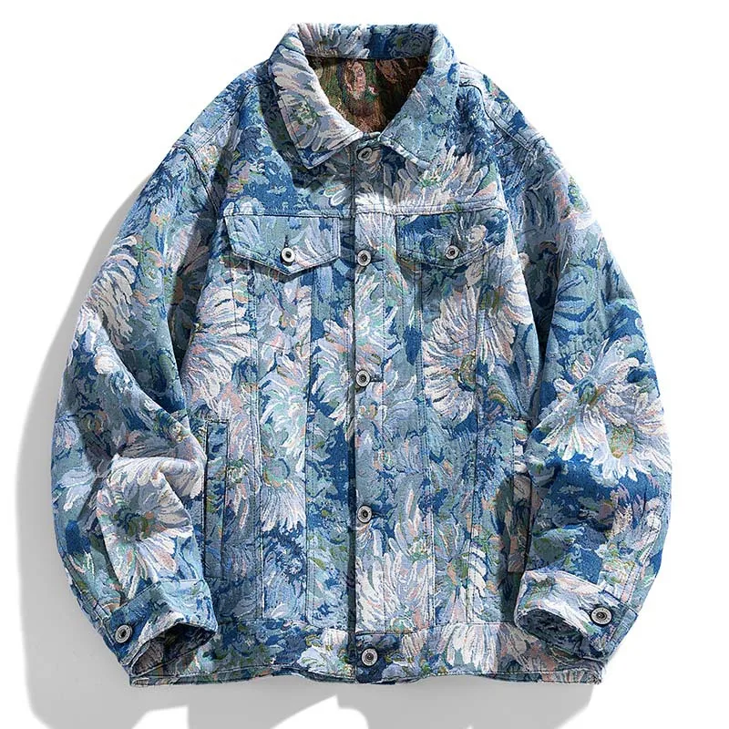 Streetwear Men's Casual Shirt Jacket Trendy Luxury Jacquard Coat Oil Painting Effect Hong Kong Style Retro Workwear Outerwear
Streetwear Men's Casual Shirt Jacket Trendy Luxury Jacquard Coat Oil Painting Effect Hong Kong Style Retro Workwear Outerwear