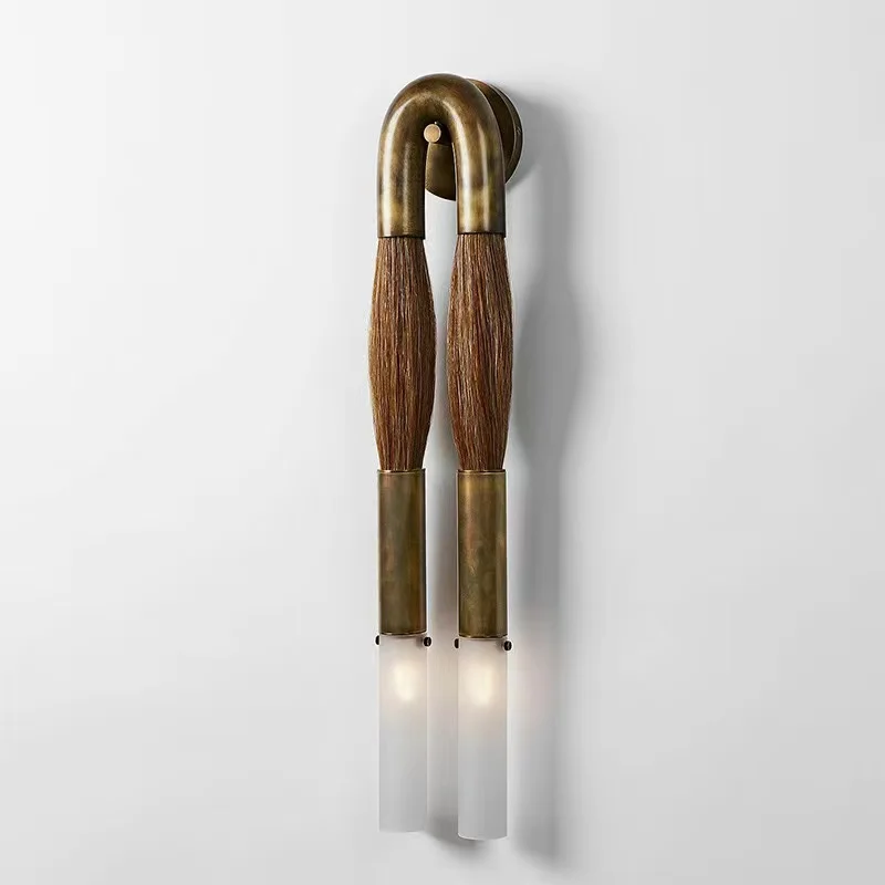 Postmodern Horsehair Wall Sconce Designer Simple Hotel Bedroom Bedside Corridor Background Wall Lamp Light
Postmodern Horsehair Wall Sconce Designer Simple Hotel Bedroom Bedside Corridor Background Wall Lamp Light