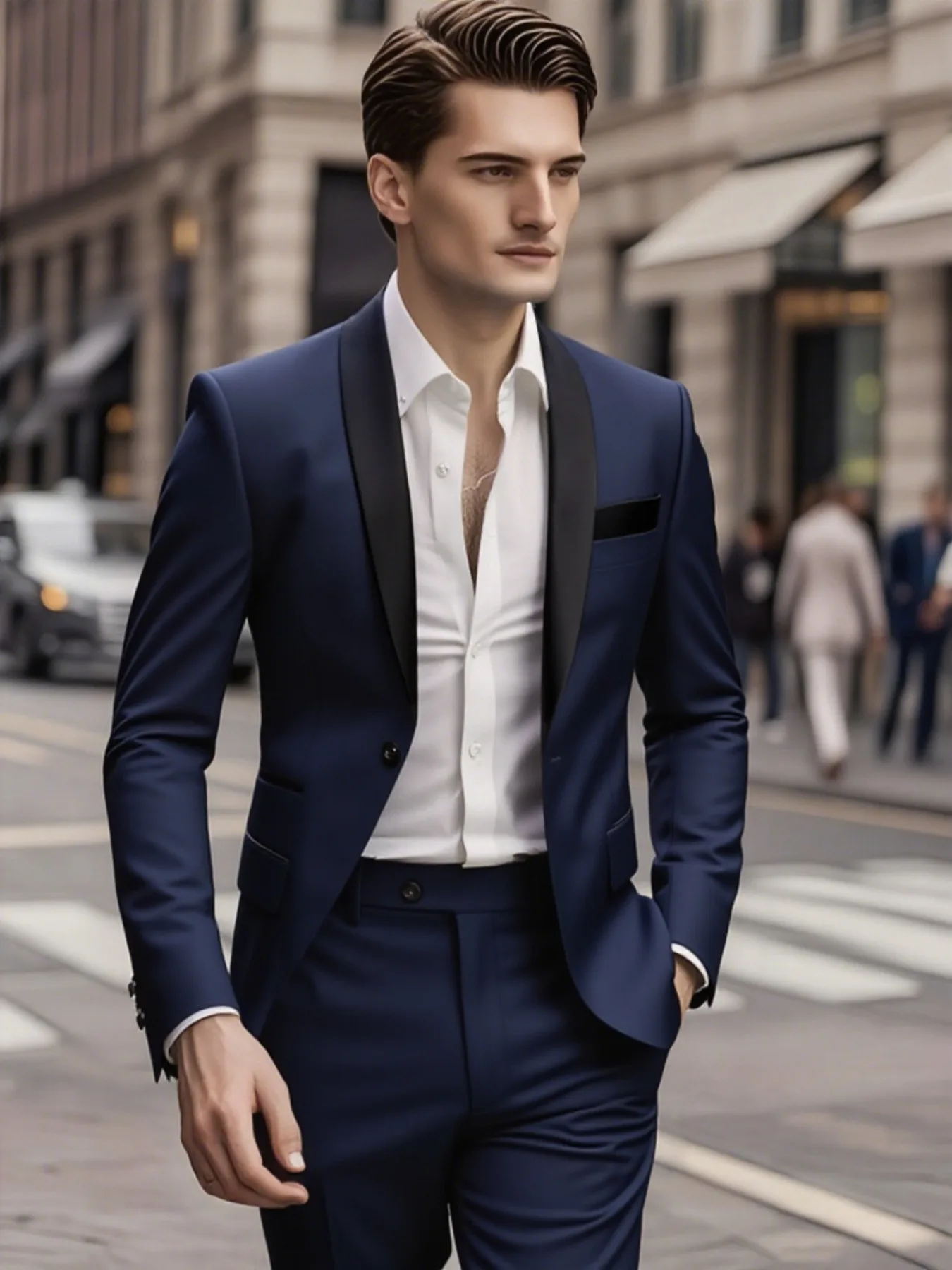 Men's 2pcs Slim-Fit Suit - Groom Groomsmen Party Business Formal Attire
Men's 2pcs Slim-Fit Suit - Groom Groomsmen Party Business Formal Attire