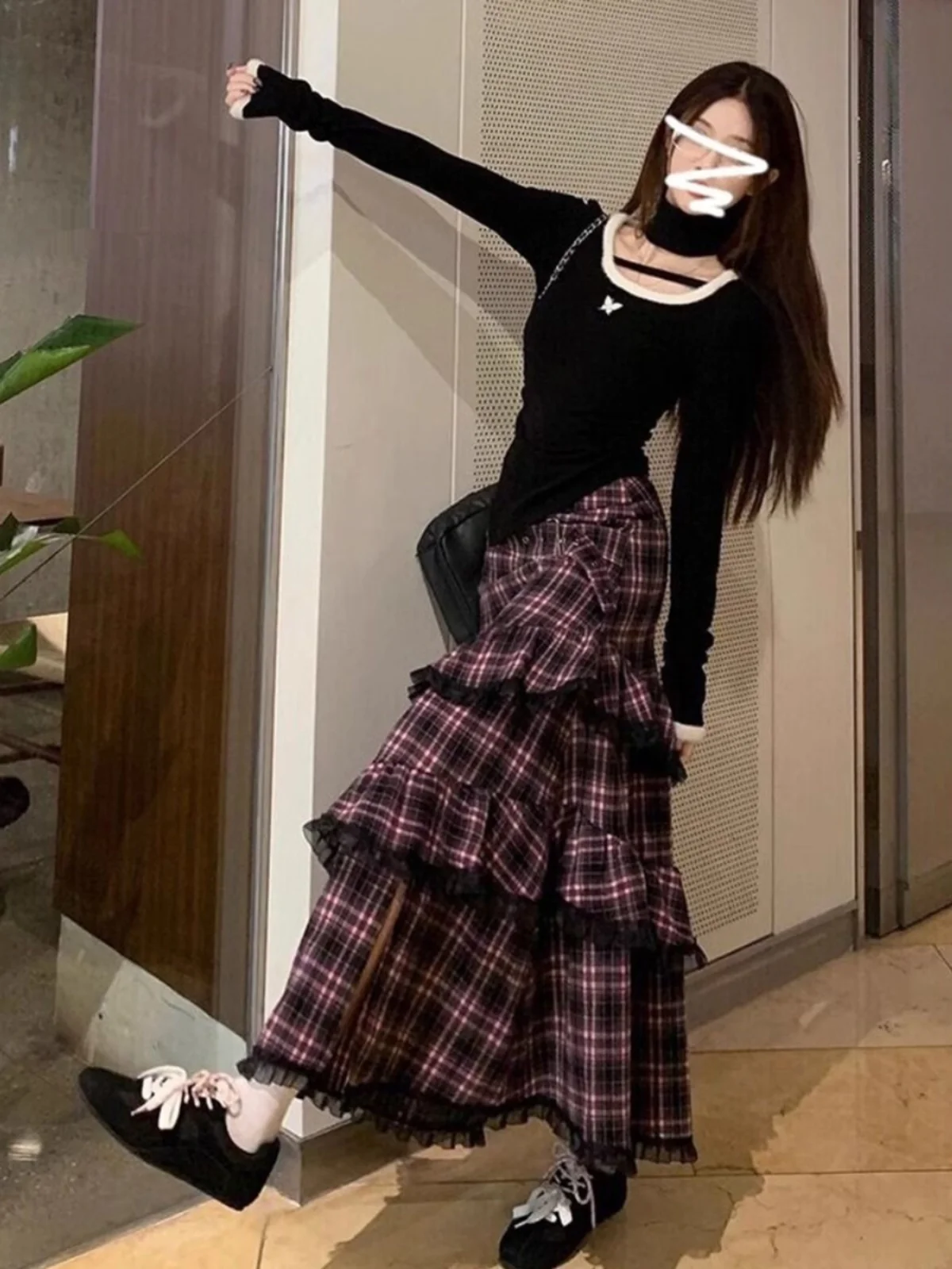 Plaid Dress Autumn Spring Outfit Asymmetrical Cake Long Dress Two Piece Set High Fashion Sensation for Young Women
Plaid Dress Autumn Spring Outfit Asymmetrical Cake Long Dress Two Piece Set High Fashion Sensation for Young Women