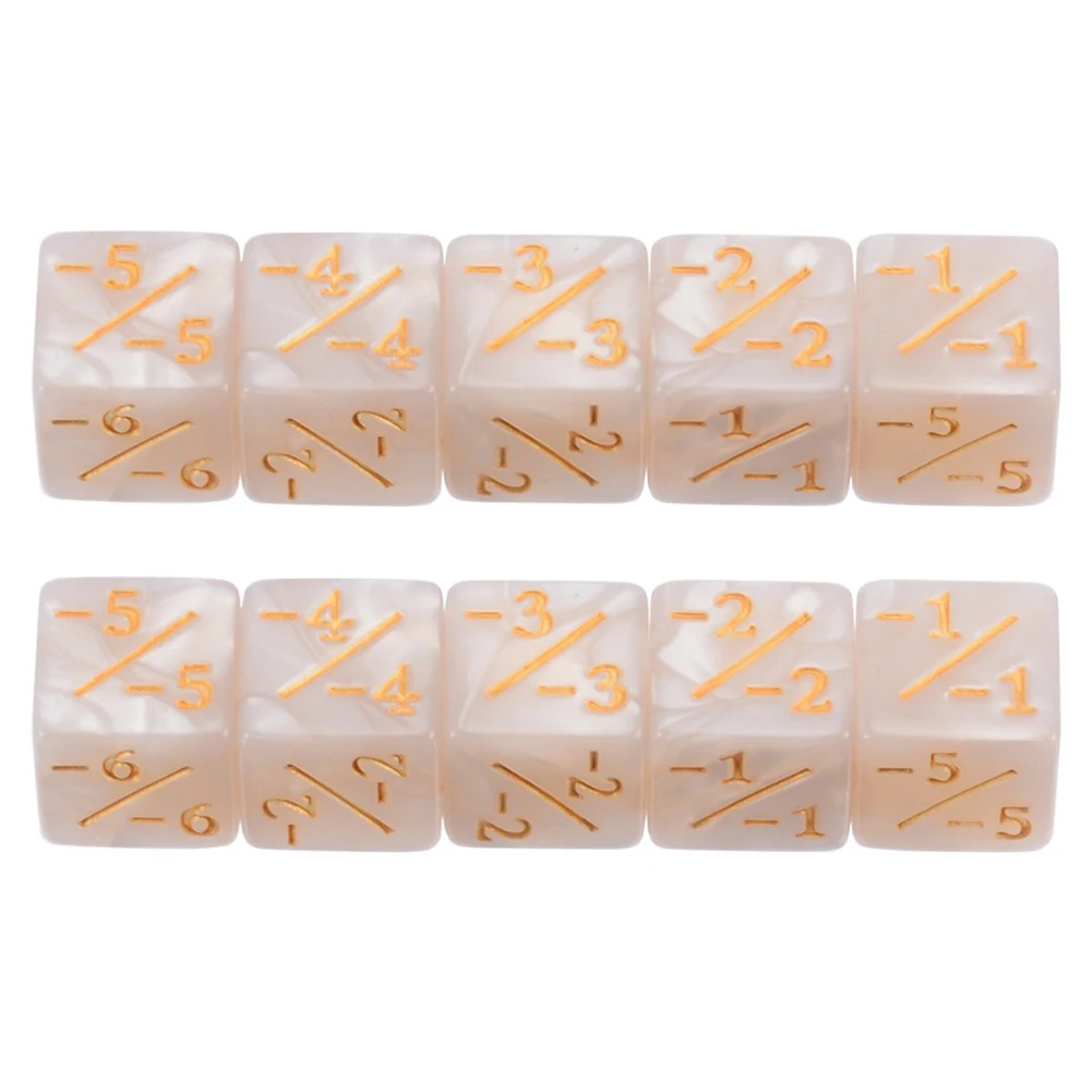 10 Pieces 6 Sided Counters Dice Toy Compatible with CCG/Card Counters Token Dice Card Gaming Dice Counters for Board Game
10 Pieces 6 Sided Counters Dice Toy Compatible with CCG/Card Counters Token Dice Card Gaming Dice Counters for Board Game