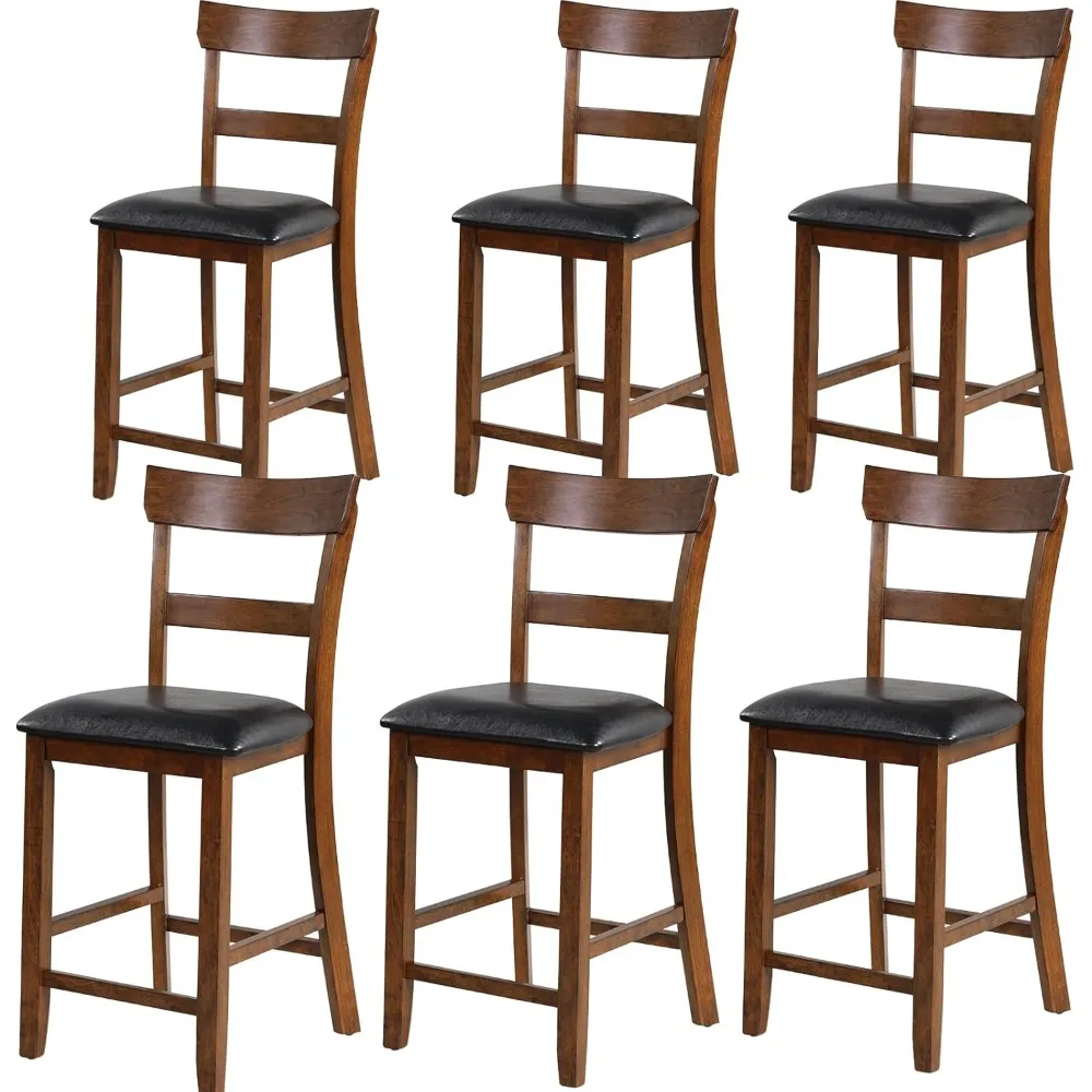 Counter Height Bar Stools Set of 6, 25.5” Solid Wood High Dining Chairs with Cushion, Bar Stools
Counter Height Bar Stools Set of 6, 25.5” Solid Wood High Dining Chairs with Cushion, Bar Stools