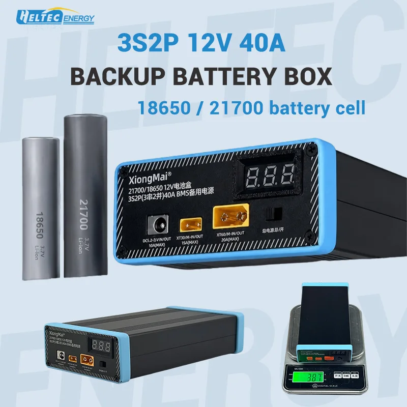 12V 24V 40A BMS Backup Battery Box 3S2P 6S1P for 18650 21700 Battery Cell DC5.5 XT30 XT60 Output Portable Emergency Power Supply
12V 24V 40A BMS Backup Battery Box 3S2P 6S1P for 18650 21700 Battery Cell DC5.5 XT30 XT60 Output Portable Emergency Power Supply