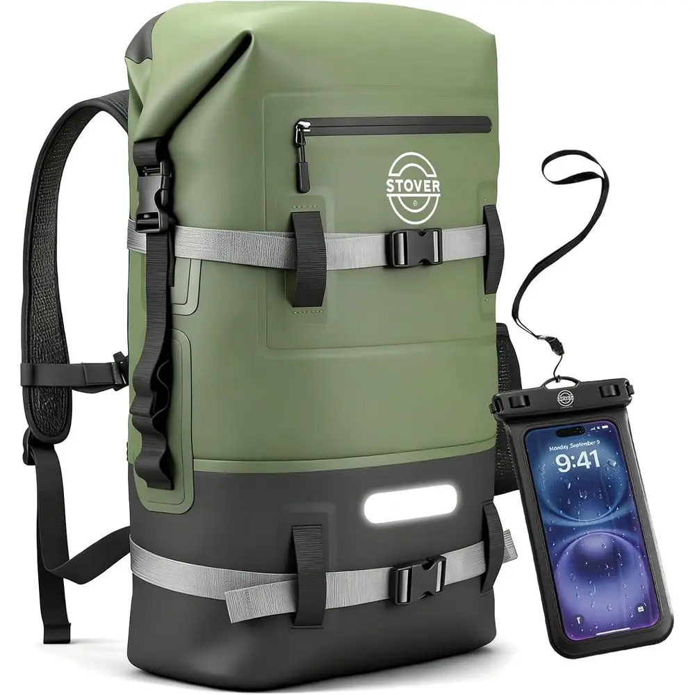 Roll-Top Waterproof Dry Bag Backpack - 5/10/25/30/40/55L for Kayaking, Hiking, Camping, Boating - Unisex
Roll-Top Waterproof Dry Bag Backpack - 5/10/25/30/40/55L for Kayaking, Hiking, Camping, Boating - Unisex