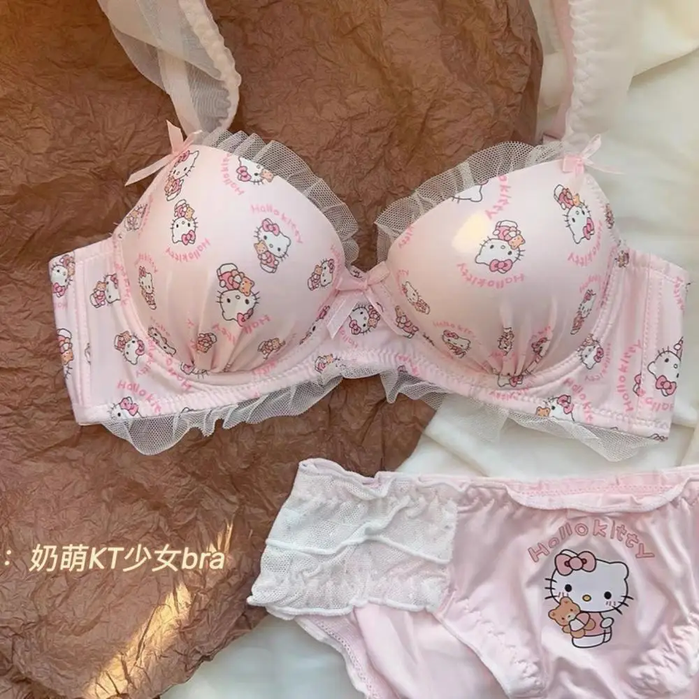 Y2K Hello Kitty аниме комплект женского нижнего белья из 2 предметов Sanrio Kawaii хлопок маленькая грудь тонкий бюстгальтер трусы мультфильм студентка милая девушка
Y2K Hello Kitty аниме комплект женского нижнего белья из 2 предметов Sanrio Kawaii хлопок маленькая грудь тонкий бюстгальтер трусы мультфильм студентка милая девушка