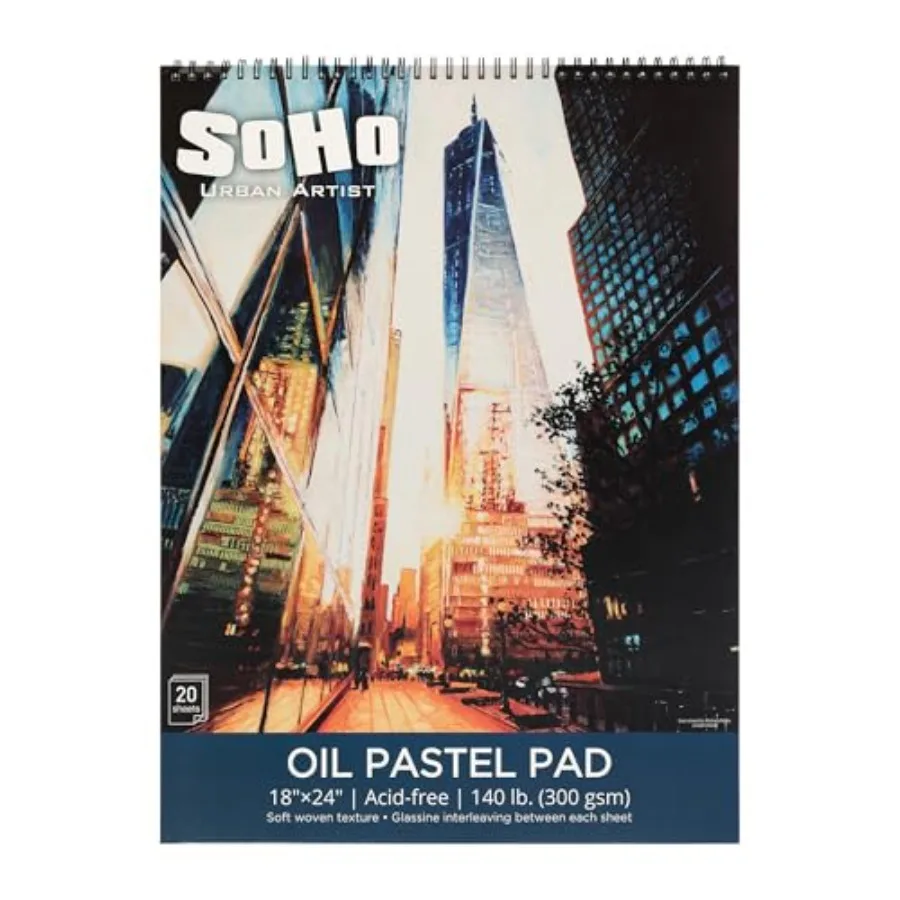 Fine Textured Professional Pastel Paper Pad - 140 lb. - 18x24 Acid-Free Fine Textured Canvas Paper with Glassine Sheets, 20 Per
Fine Textured Professional Pastel Paper Pad - 140 lb. - 18x24 Acid-Free Fine Textured Canvas Paper with Glassine Sheets, 20 Per