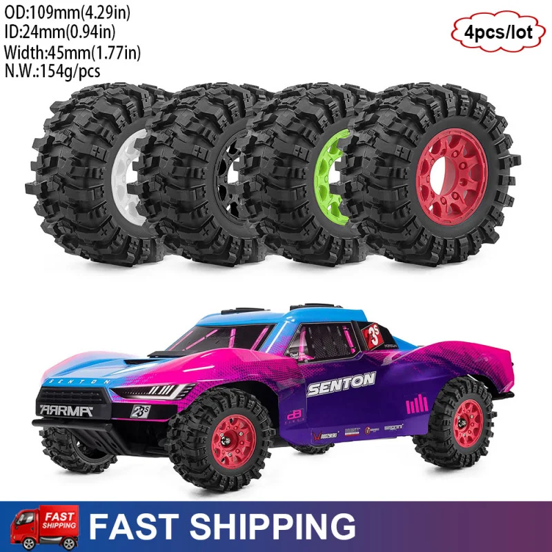4PCS 12mm/14mm/17mm Wheel Hex Hub RC Car Short Course Truck Tires Wheels for 1/10 ARRMA Senton TRX Slash Upgrade Parts
4PCS 12mm/14mm/17mm Wheel Hex Hub RC Car Short Course Truck Tires Wheels for 1/10 ARRMA Senton TRX Slash Upgrade Parts