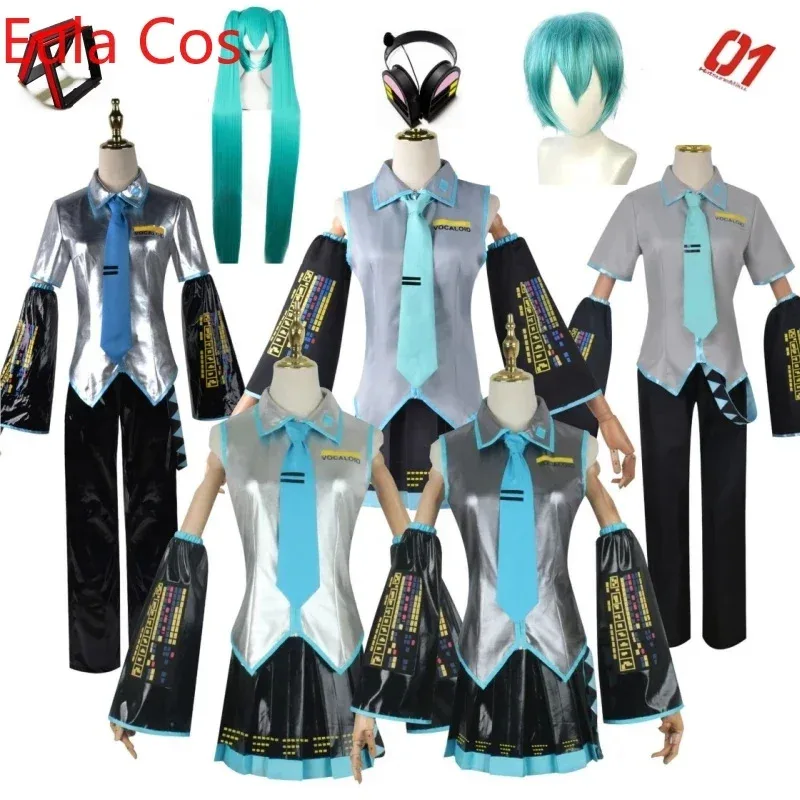 Miku Cosplay Full Set Silver Grey Patent Leather Fabric Suit Miku Cosplay Wig Shoes Headwear Props Costume Outfit JK Uniform
Miku Cosplay Full Set Silver Grey Patent Leather Fabric Suit Miku Cosplay Wig Shoes Headwear Props Costume Outfit JK Uniform