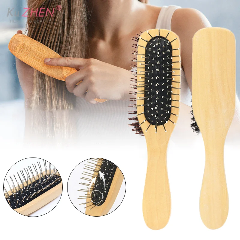 1PC Natural Wood Comb Steel Metal Hair Brush Portable Wooden Air Cushion Comb Scalp Detangler Hair Comb Salon Styling Hair Tools
1PC Natural Wood Comb Steel Metal Hair Brush Portable Wooden Air Cushion Comb Scalp Detangler Hair Comb Salon Styling Hair Tools
