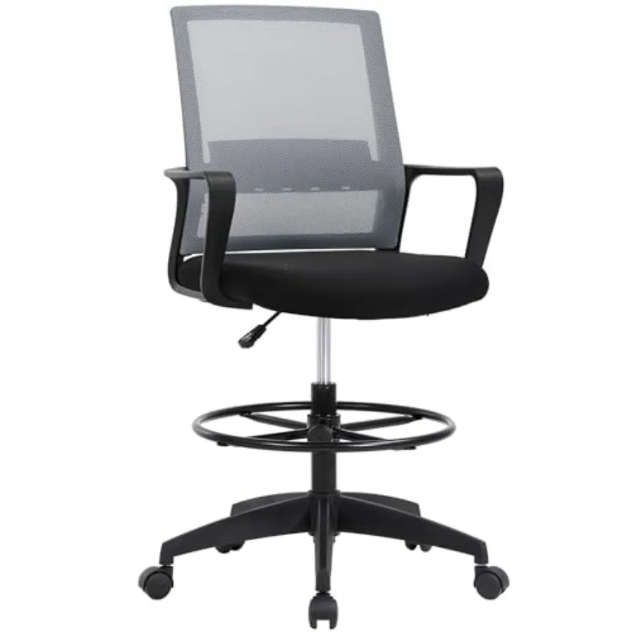 Drafting Chair Tall Office Chair Adjustable Swivel Rolling Mesh Height with Lumbar Support Arms Footrest Mid Back for Adults St
Drafting Chair Tall Office Chair Adjustable Swivel Rolling Mesh Height with Lumbar Support Arms Footrest Mid Back for Adults St
