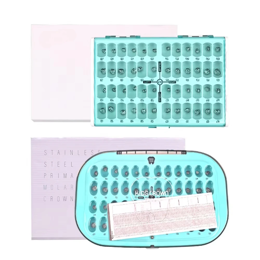 Детские коронки для зубных протезов, предварительно сформированные металлические коронки из нержавеющей стали, временные коронки для стоматологии, ортодонтический материал, 10 шт./кор.
Детские коронки для зубных протезов, предварительно сформированные металлические коронки из нержавеющей стали, временные коронки для стоматологии, ортодонтический материал, 10 шт./кор.