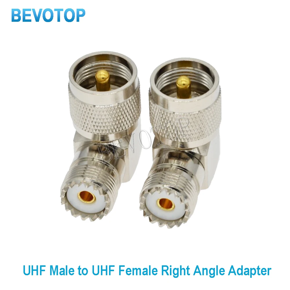 10PCS/lot UHF Male Plug to UHF Female Jack 90 Degree Adaptor High-Quality 50 Ohm Nickel/Gold plated RF Converter Connector
10PCS/lot UHF Male Plug to UHF Female Jack 90 Degree Adaptor High-Quality 50 Ohm Nickel/Gold plated RF Converter Connector