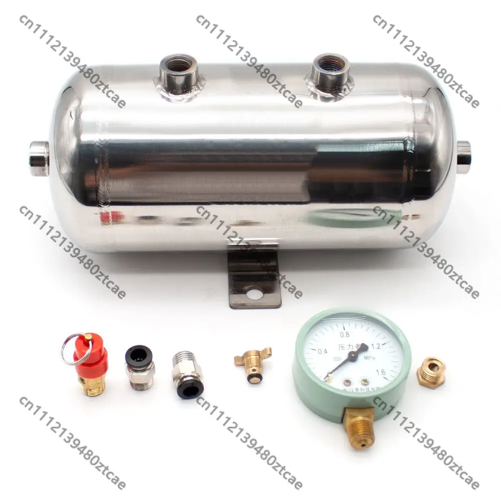 304 Stainless Steel Air Storage Tank 2L Small Vacuum Buffer Pressure Tank 1/4G Air Inlet Customizable
304 Stainless Steel Air Storage Tank 2L Small Vacuum Buffer Pressure Tank 1/4G Air Inlet Customizable