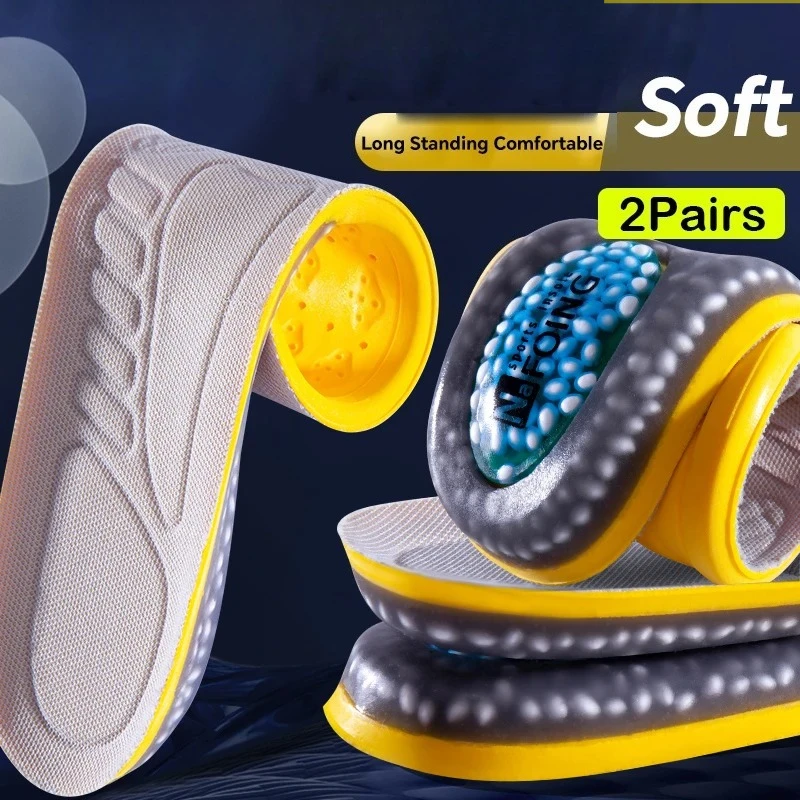 2Pairs 4D Cloud Technology Sport Insoles for Shoes Soft High Elasticity PU Air Cushion for Men Women Feet Care Orthopedic Insole
2Pairs 4D Cloud Technology Sport Insoles for Shoes Soft High Elasticity PU Air Cushion for Men Women Feet Care Orthopedic Insole
