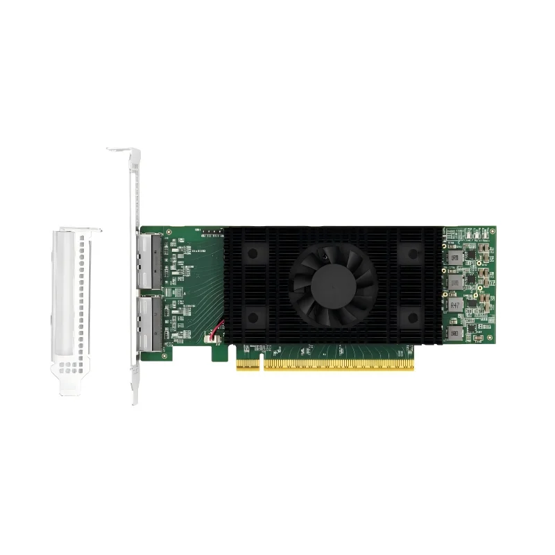 PCIe5.0 x16 Dual-Port MCIO 8i Retimer Adapter