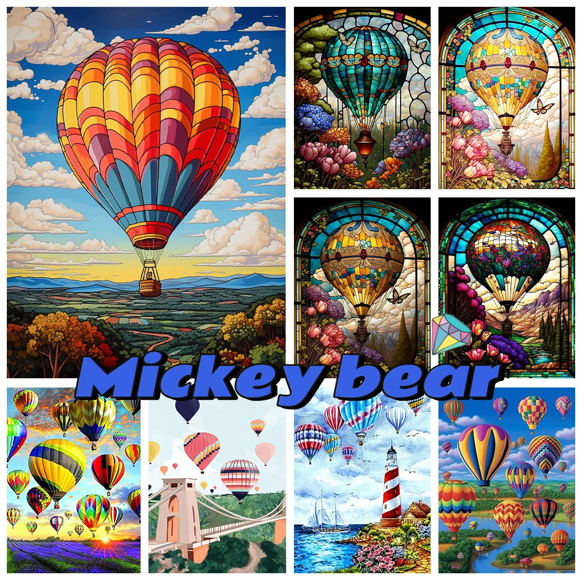 Hot Air Balloon 5D Diamond Embroidery Cross Stitch Kit Balloon Landscape Diy Diamond Painting Adult Hand Home Wall Decor Gift
Hot Air Balloon 5D Diamond Embroidery Cross Stitch Kit Balloon Landscape Diy Diamond Painting Adult Hand Home Wall Decor Gift