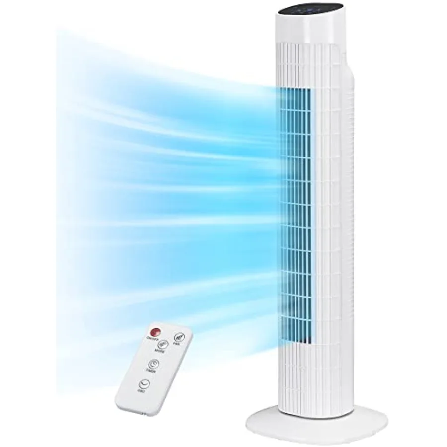 31" Electric Tower Fan That Blow Cold Air Quiet Cooling Fan with Oscillation 7.5H Timer Portable Floor Bladeless Standing Fan w
31" Electric Tower Fan That Blow Cold Air Quiet Cooling Fan with Oscillation 7.5H Timer Portable Floor Bladeless Standing Fan w