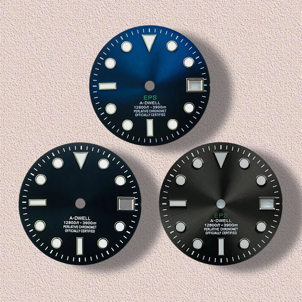 28.5mm High Quality S Logo SUB Dial NH35 Dial Suitable For NH35/NH36 Movement C3 Green Luminous NH35 Modification Accessories
28.5mm High Quality S Logo SUB Dial NH35 Dial Suitable For NH35/NH36 Movement C3 Green Luminous NH35 Modification Accessories