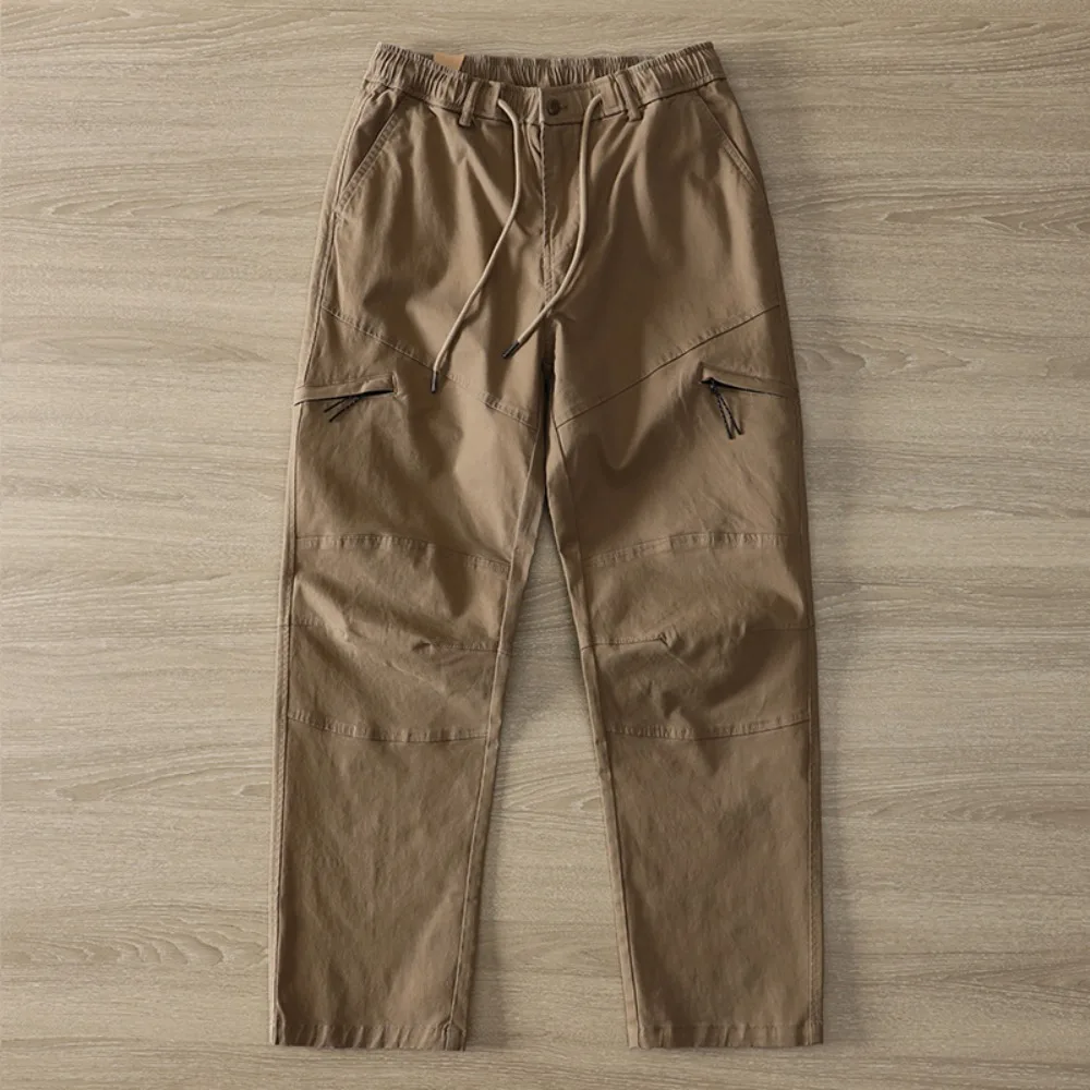 Autumn and winter micro-elastic work casual pants elastic waist drawstring men's retro loose straight pants
Autumn and winter micro-elastic work casual pants elastic waist drawstring men's retro loose straight pants