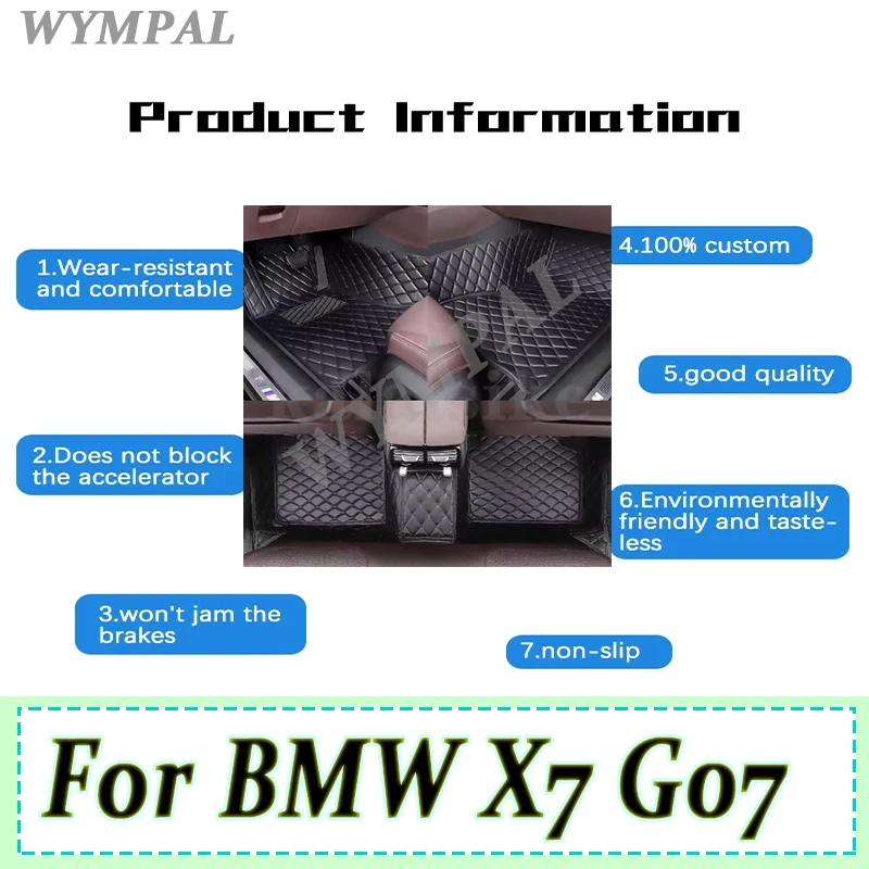 Luxury Car floor mats for BMW X7 G07(Six Seats)2019 2020 Custom auto foot Pads automobile carpet cover interior accessories
Luxury Car floor mats for BMW X7 G07(Six Seats)2019 2020 Custom auto foot Pads automobile carpet cover interior accessories