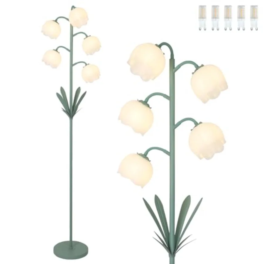 5-Lights Flower Floor Lamp with LED Blubs Modern Floor Lamps for Living Room Adjustable Standing Lamps for Bedroom Reading Corn
5-Lights Flower Floor Lamp with LED Blubs Modern Floor Lamps for Living Room Adjustable Standing Lamps for Bedroom Reading Corn