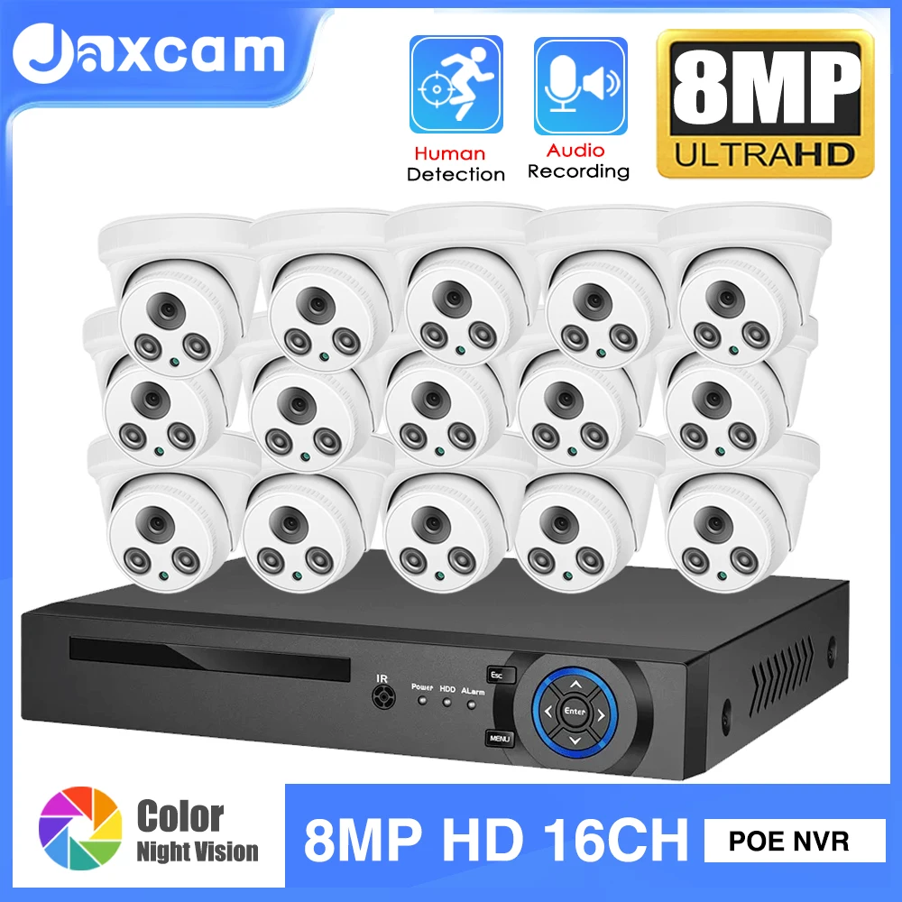 H.265 16CH 4K NVR Kit 8MP Color Night Vision Dome Security Camera System Audio POE IP-камера видеонаблюдения набор камеры видеонаблюдения Camera Set
H.265 16CH 4K NVR Kit 8MP Color Night Vision Dome Security Camera System Audio POE IP-камера видеонаблюдения набор камеры видеонаблюдения Camera Set