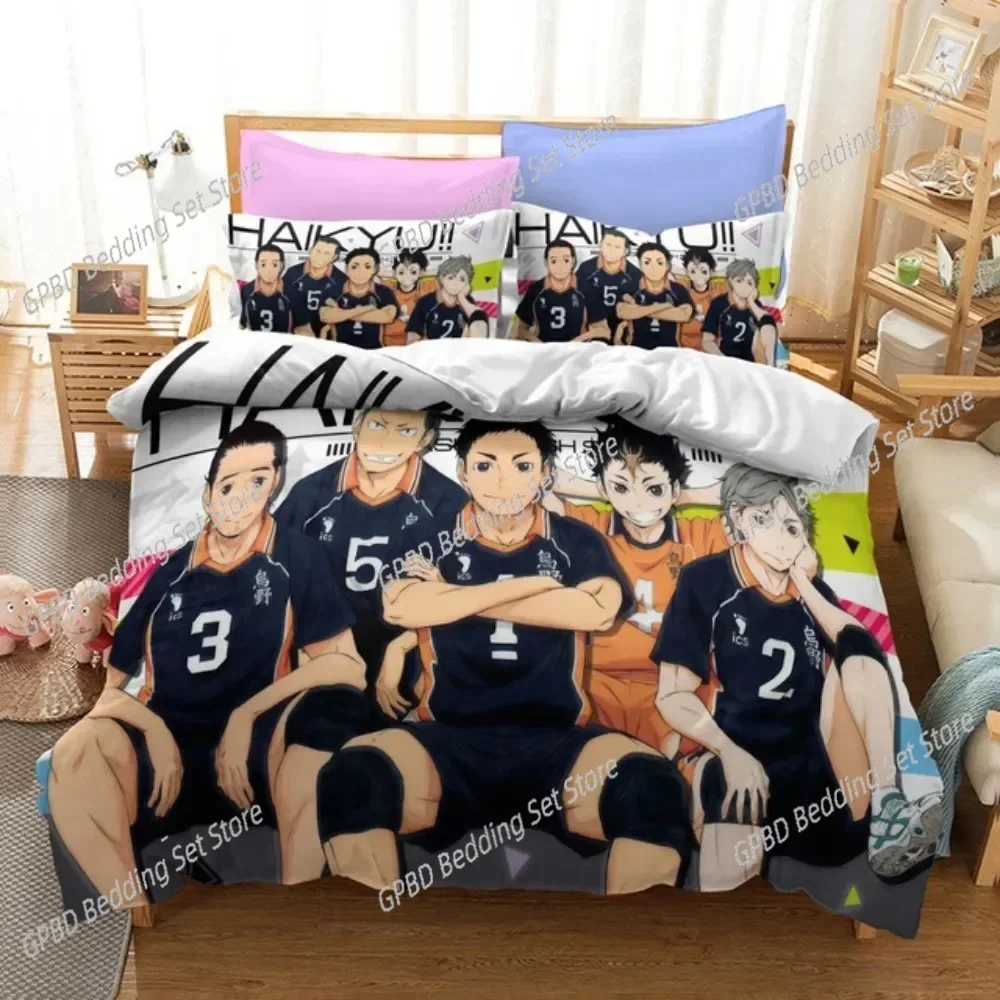 2025 Luxury New 3D Print Cartoon Anime Haikyuu Bedding Set Volleyball Boys Duvet Cover Set Single Double Luxury Bed Linen
2025 Luxury New 3D Print Cartoon Anime Haikyuu Bedding Set Volleyball Boys Duvet Cover Set Single Double Luxury Bed Linen