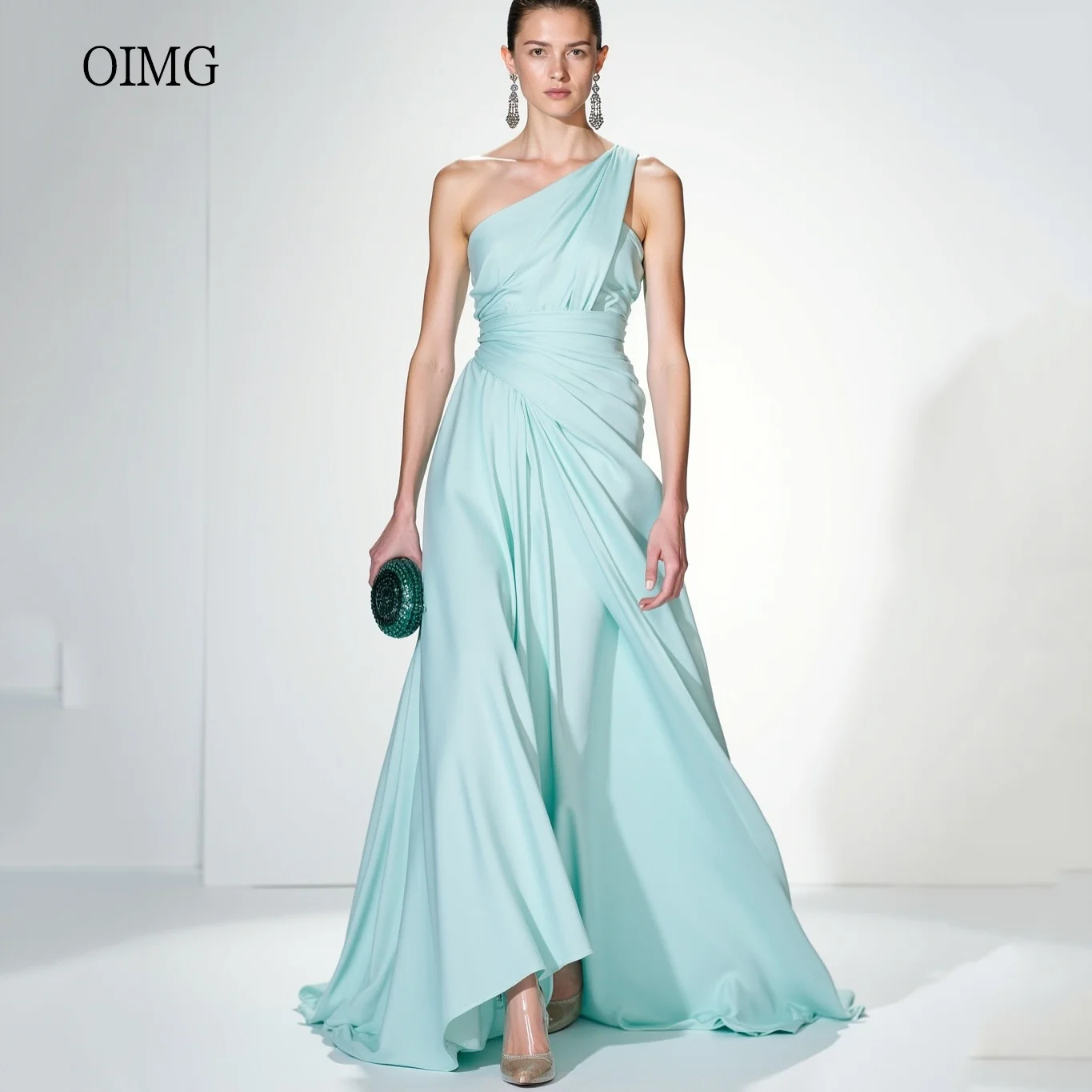 OIMG Maxi One Shoulder A Line Prom Gowns Sleeveless Formal Party Gown Floor Length Evening Dress 2025 Customized
OIMG Maxi One Shoulder A Line Prom Gowns Sleeveless Formal Party Gown Floor Length Evening Dress 2025 Customized