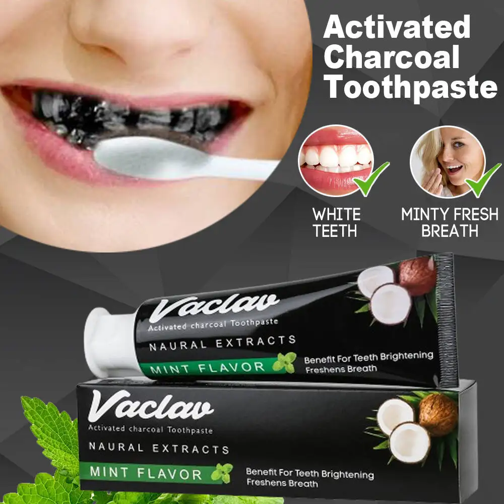 Teeth Whitening Activated Charcoal Mint Flavor Toothpaste Natural Toothpaste, Removes Plaque, No Artificial Colors
Teeth Whitening Activated Charcoal Mint Flavor Toothpaste Natural Toothpaste, Removes Plaque, No Artificial Colors