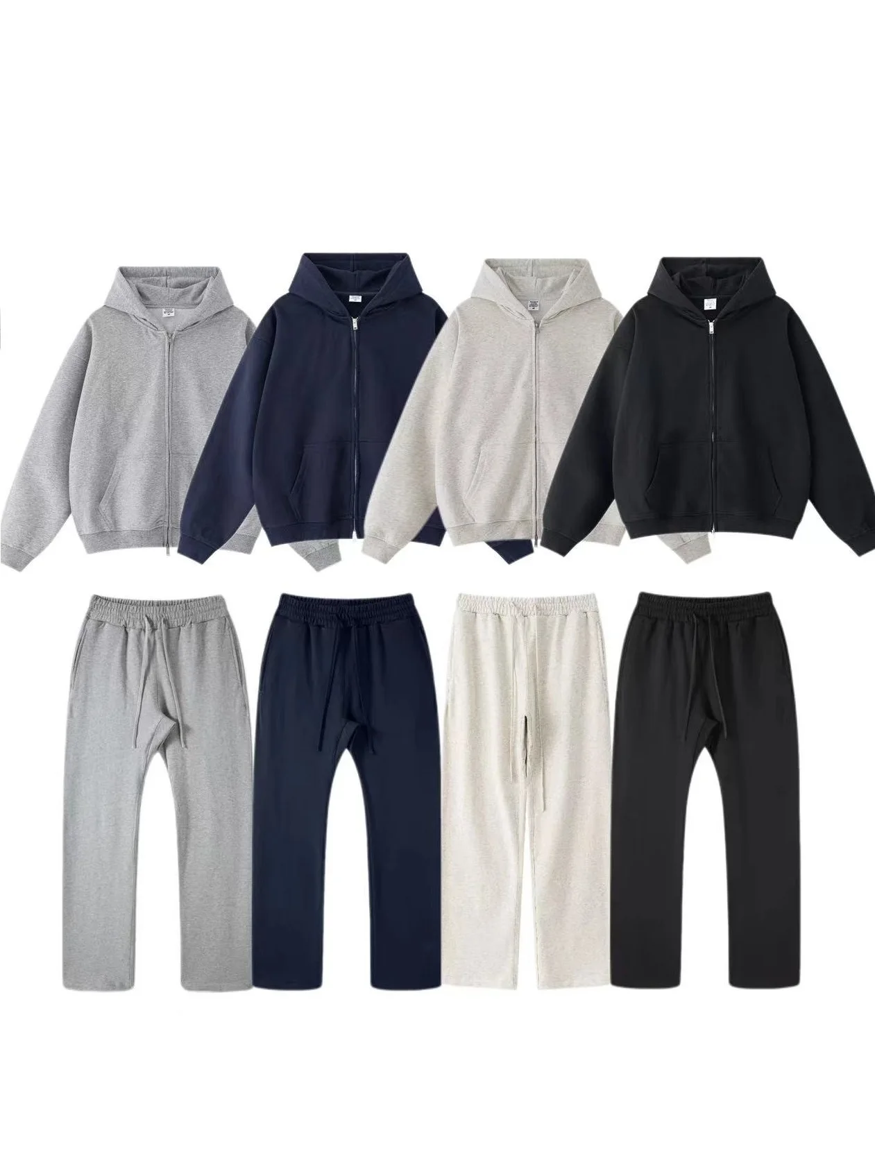 Khaki INS Spring Autumn Heavy Zipper Open Cardigan Sweatirt Two-Piece Set Casual Men Loose Sports Long Pants
Khaki INS Spring Autumn Heavy Zipper Open Cardigan Sweatirt Two-Piece Set Casual Men Loose Sports Long Pants