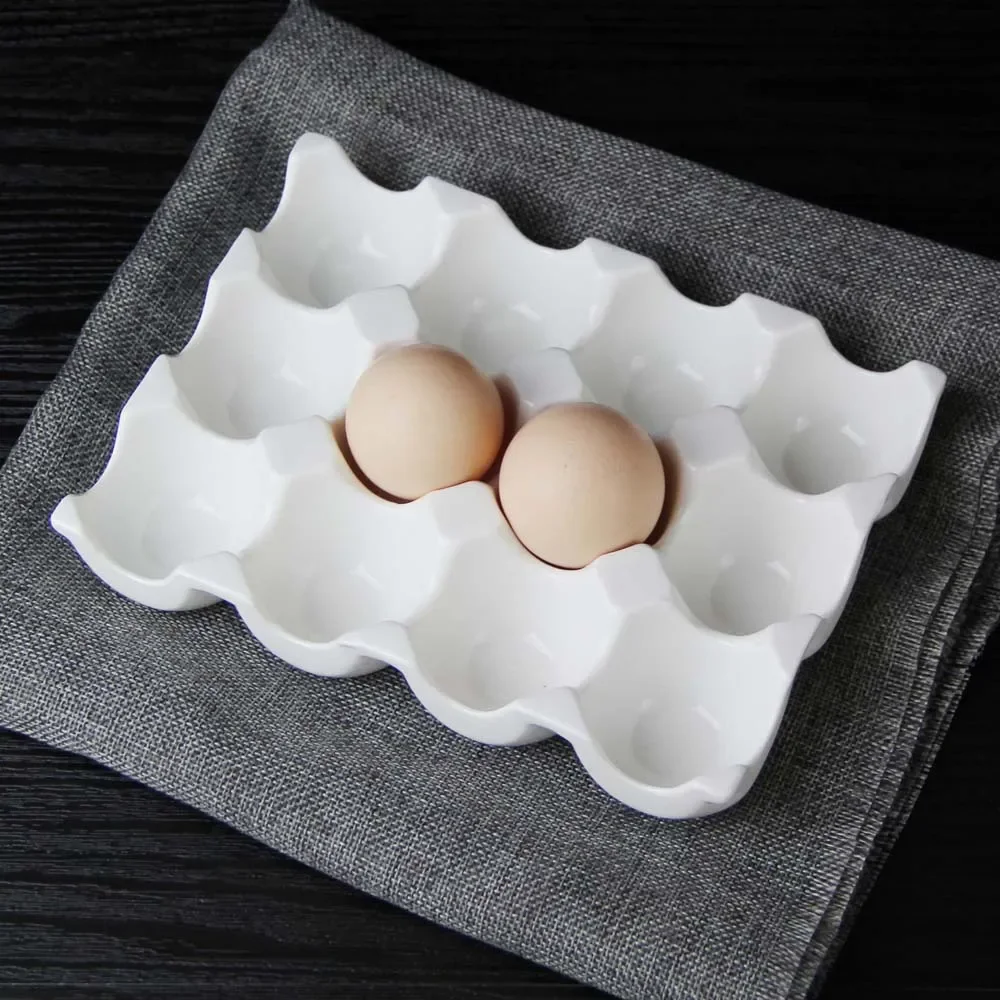 Creative ceramic 6 grid 12 grid egg tray Household kitchen refrigerator fresh egg storage box baking tableware baking egg tray
Creative ceramic 6 grid 12 grid egg tray Household kitchen refrigerator fresh egg storage box baking tableware baking egg tray