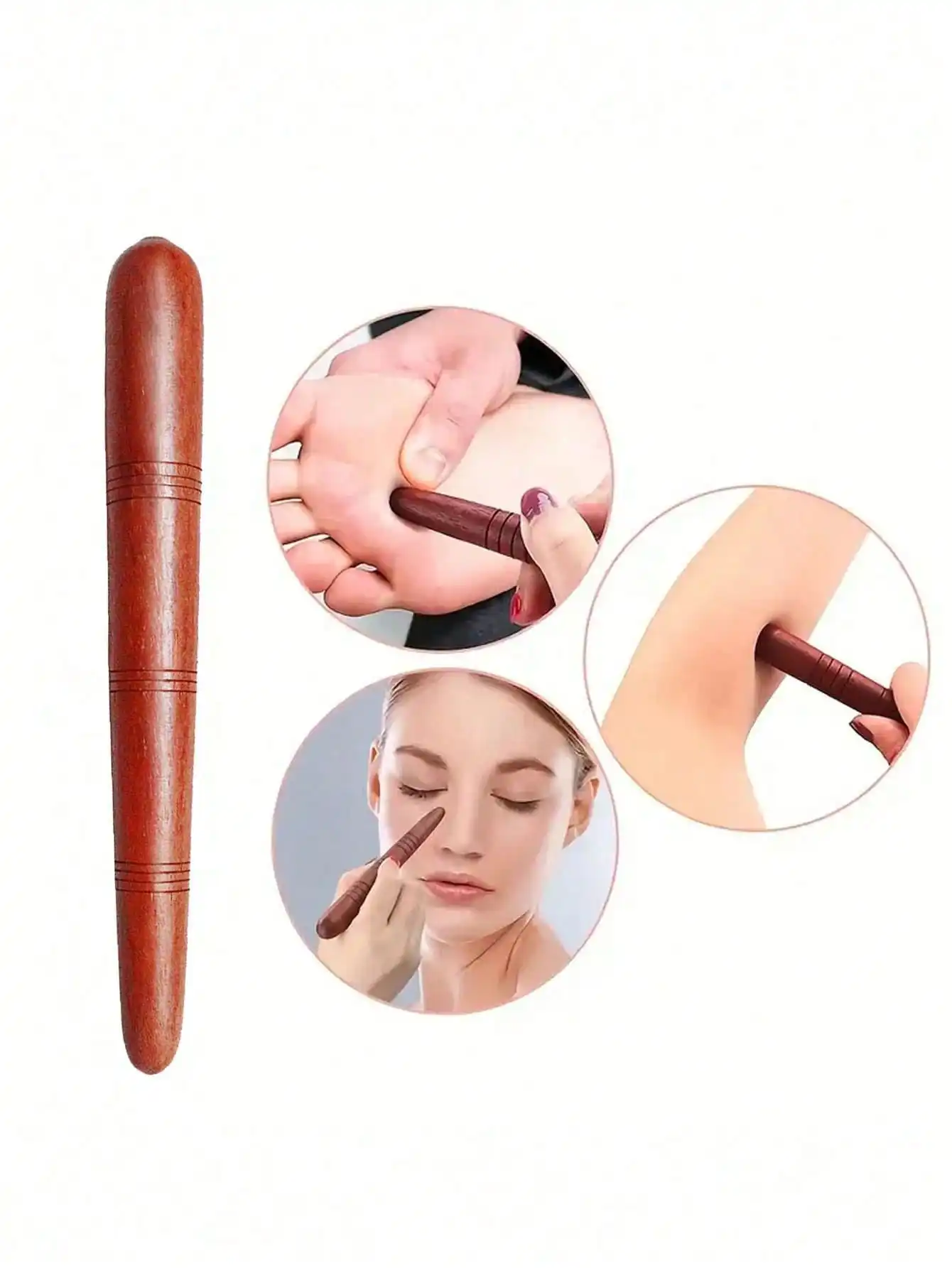 1pc Flower Pear Wood Massage Stick - Natural Acupressure Tool For Foot, Back, And Sciatic, Chemical-Free, Relaxation Aid|Traditional Design|Smooth Finish,Gua Sha,Lymphatic Drainage,Cellulite,Back Scratchers,School,Back To School,Travel,Travel Essentials,H
1pc Flower Pear Wood Massage Stick - Natural Acupressure Tool For Foot, Back, And Sciatic, Chemical-Free, Relaxation Aid|Traditional Design|Smooth Finish,Gua Sha,Lymphatic Drainage,Cellulite,Back Scratchers,School,Back To School,Travel,Travel Essentials,H
