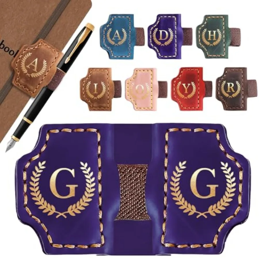 26 Letters Magnetic Leather Bookmark with Pen Holder, Personalized Book Marks with Initials, Custom Name Book Makers Clips for
26 Letters Magnetic Leather Bookmark with Pen Holder, Personalized Book Marks with Initials, Custom Name Book Makers Clips for