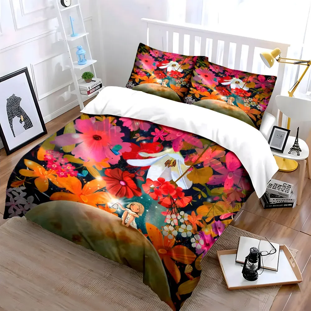 Fairy Galaxy Floral Art Set Soft Comfortable Duvet Cover Bedding Set Included 1*Duvet Cover & 2*Pillowcases, gift
Fairy Galaxy Floral Art Set Soft Comfortable Duvet Cover Bedding Set Included 1*Duvet Cover & 2*Pillowcases, gift