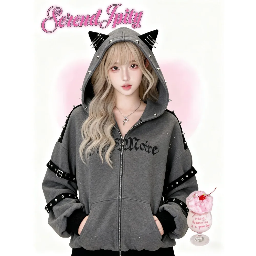 Japanese Kawaii Print Hooded Coats Women Sweatshirts Harajuku Printed Jacket Aesthetic Grunge Blouse Subculture Cute Y2k Tops
Japanese Kawaii Print Hooded Coats Women Sweatshirts Harajuku Printed Jacket Aesthetic Grunge Blouse Subculture Cute Y2k Tops