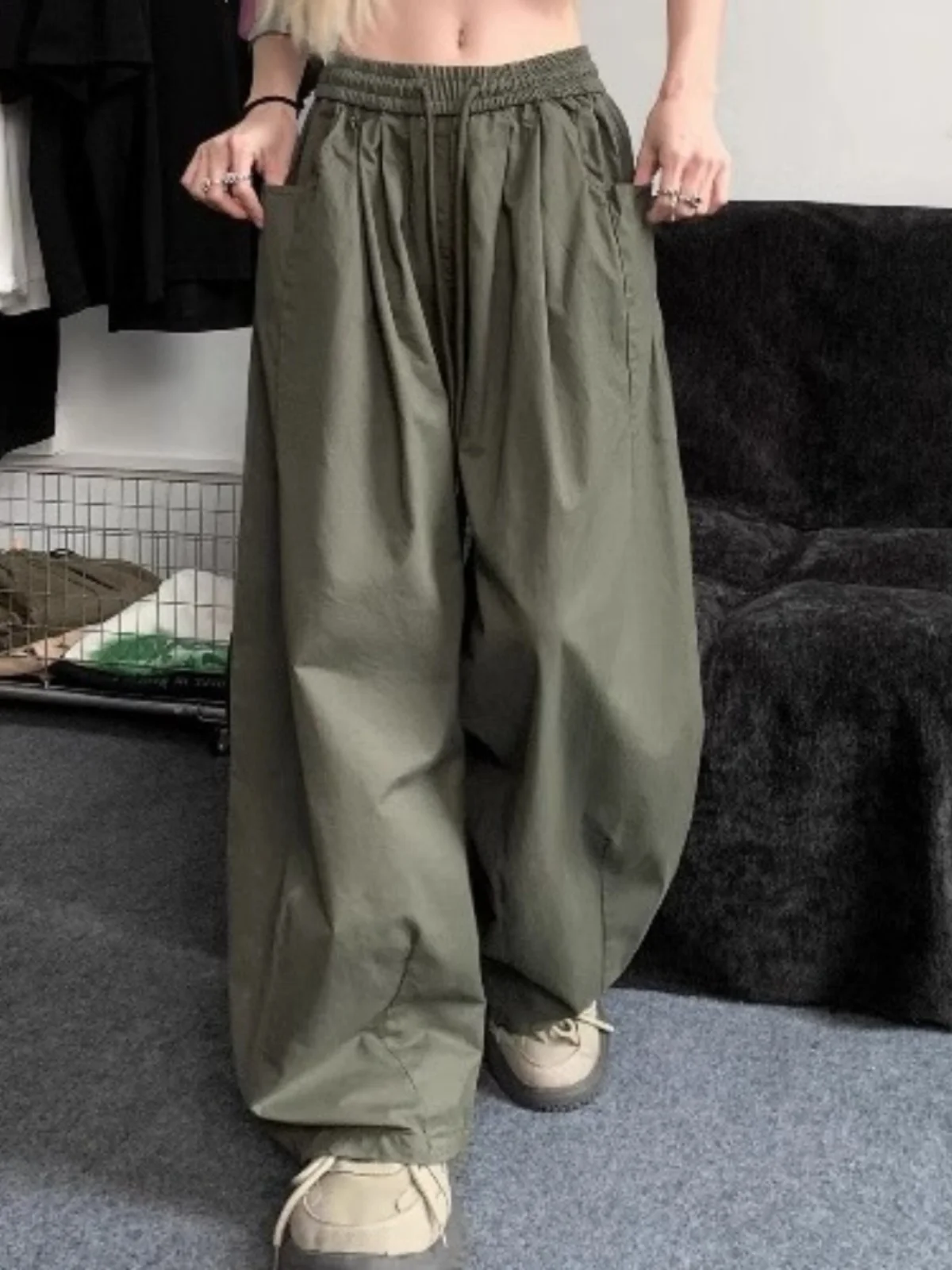plus Size 300 Pounds American Retro Straight Leg Work Pants Women Summer Loose Slim Wide Leg Drawstring Casual Trousers
plus Size 300 Pounds American Retro Straight Leg Work Pants Women Summer Loose Slim Wide Leg Drawstring Casual Trousers