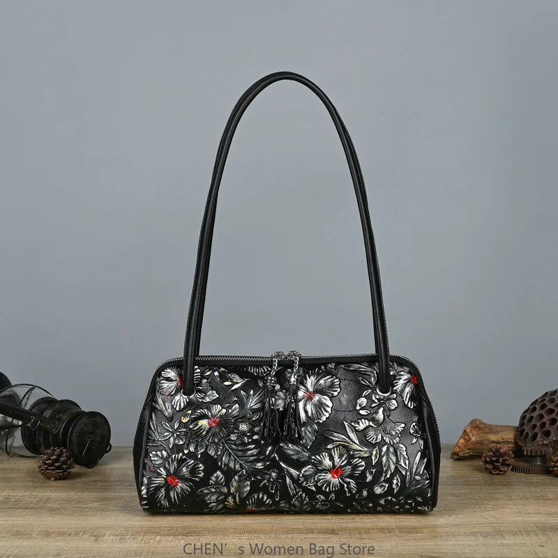 2025 New Vintage Top Handle Women Shoulder Bag Genuine Leather Flower Female Handbag Painted Bags Ladies Small Handbags
2025 New Vintage Top Handle Women Shoulder Bag Genuine Leather Flower Female Handbag Painted Bags Ladies Small Handbags