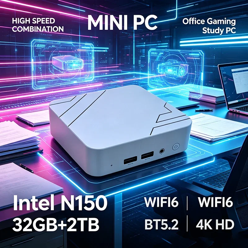 NEW N150 Mini PC 16GB/32GB RAM 1TB/2TB SSD WiFi6 BT5.2 4K HD Portable Desktop Computer for Office Gaming & Study
NEW N150 Mini PC 16GB/32GB RAM 1TB/2TB SSD WiFi6 BT5.2 4K HD Portable Desktop Computer for Office Gaming & Study