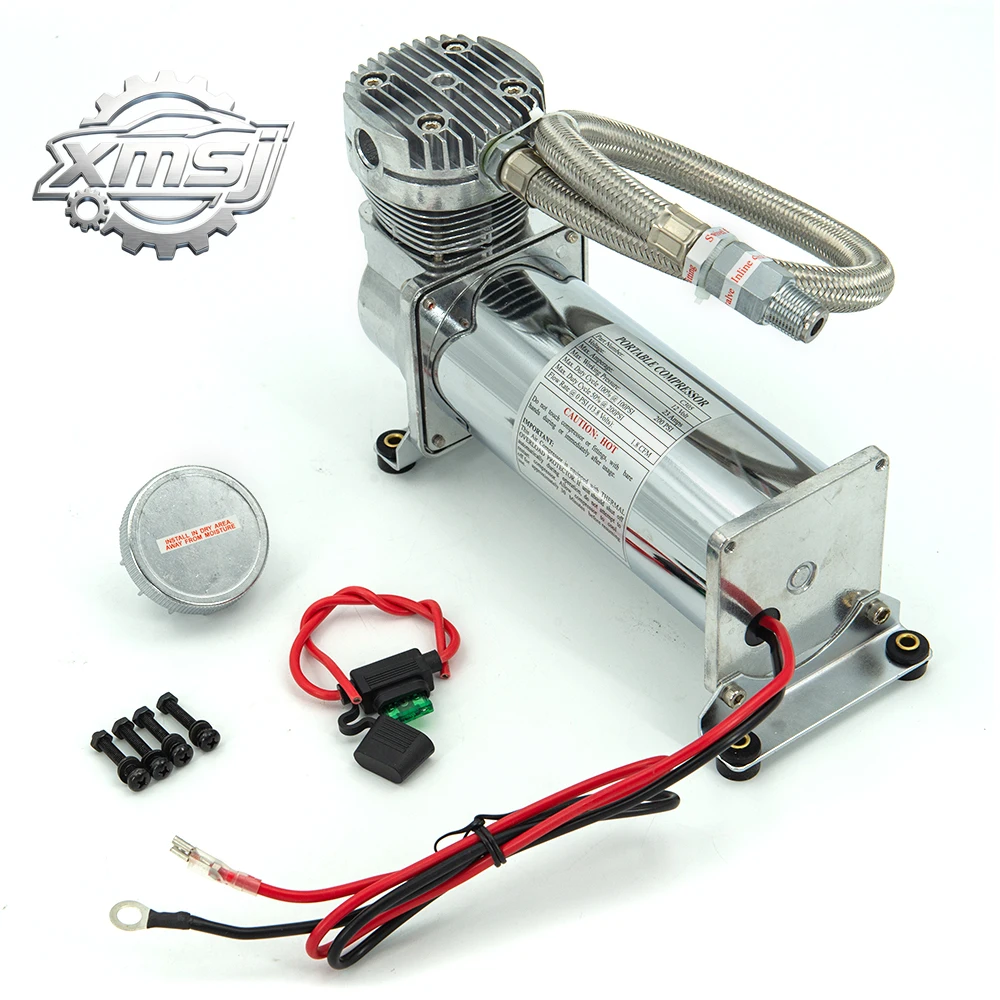 Kit de bomba de compresor de suspensión neumática, Universal 3/8NPT 1/4NPT 200PSI 480C 12V, Cromo/negro
Kit de bomba de compresor de suspensión neumática, Universal 3/8NPT 1/4NPT 200PSI 480C 12V, Cromo/negro