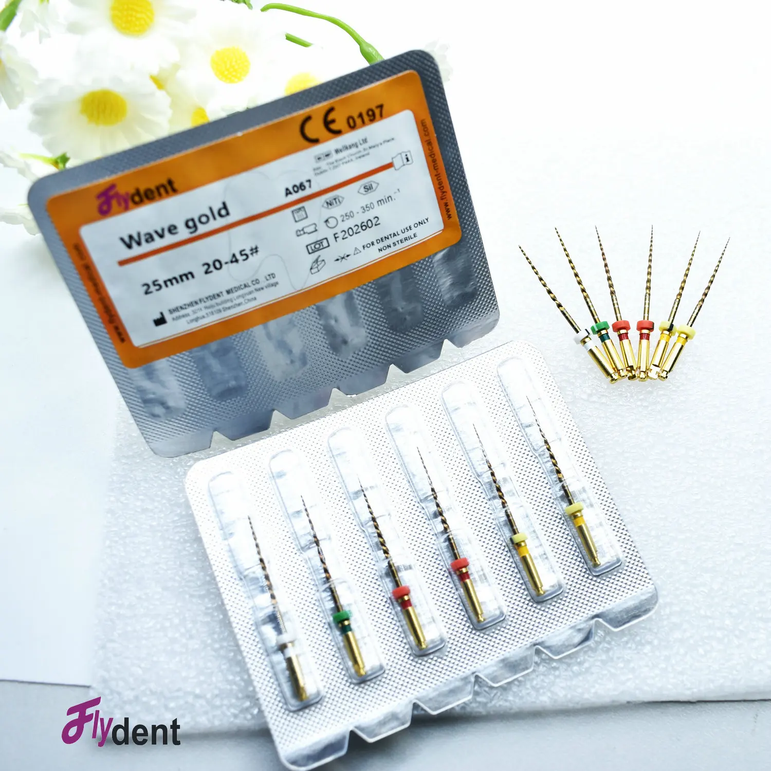 Dental Reciprocational Wave Gold FilesNiti Heat Activation Endodontic Flexible Dentist Use for Root Canal
Dental Reciprocational Wave Gold FilesNiti Heat Activation Endodontic Flexible Dentist Use for Root Canal