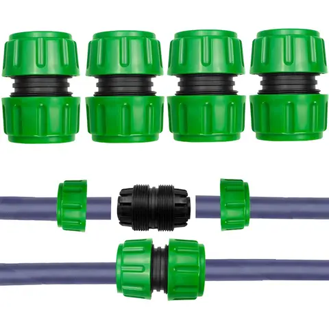 2/4/6Pcs Hose Repair Connector Extender 1/2 inch Garden Hose Pipe Quick Repair Connection Hose Repair Connector Extender Set