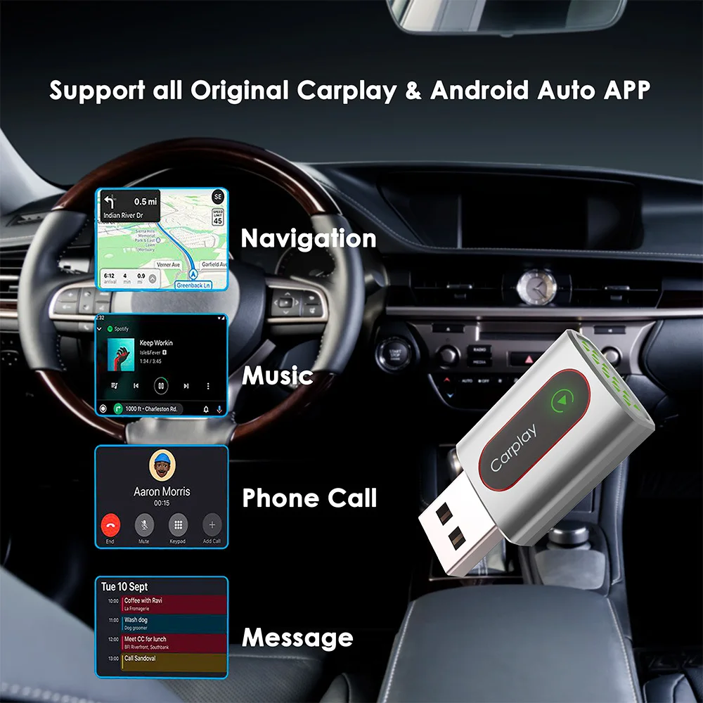 Small USB Wireless Carplay Smart Car Box, Compatible with For iPhone and Android Android Auto Adapter
Small USB Wireless Carplay Smart Car Box, Compatible with For iPhone and Android Android Auto Adapter