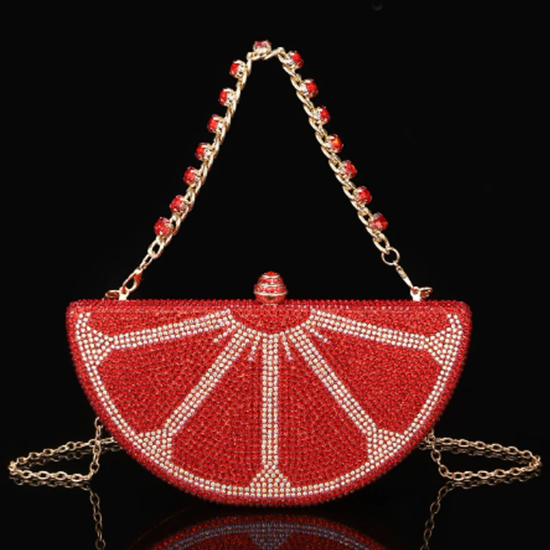 Luxury Diamond Encrusted Fruit Watermelon Shaped Dinner bag Irregular Handbag Shiny Evening Party Bag Shoulder Bag
Luxury Diamond Encrusted Fruit Watermelon Shaped Dinner bag Irregular Handbag Shiny Evening Party Bag Shoulder Bag