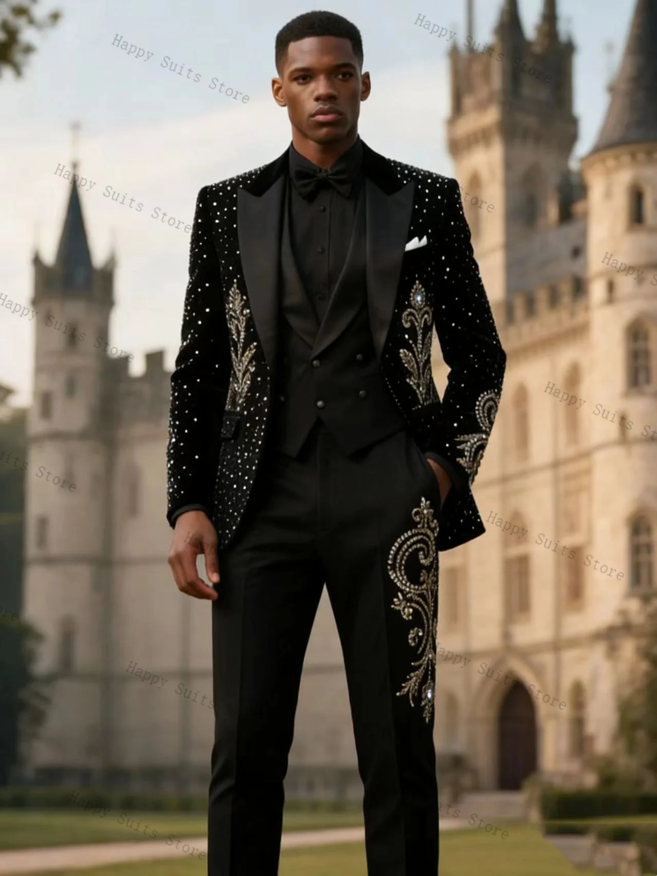 Crystals Men Suit Set 3 Pcs Groom Vest+Blazer+Pants Trousers Luxury Formal Office Coat Wedding Tuxedo Customized Jacket Outfit
Crystals Men Suit Set 3 Pcs Groom Vest+Blazer+Pants Trousers Luxury Formal Office Coat Wedding Tuxedo Customized Jacket Outfit