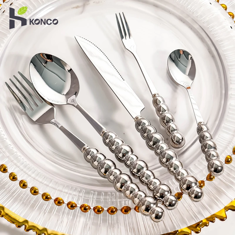 Gold Pearl Cutlery Set Stainless Steel Flatware Western Set Knife Fork Spoon Dinnerware Tableware Set for Hotel Wedding Gift
Gold Pearl Cutlery Set Stainless Steel Flatware Western Set Knife Fork Spoon Dinnerware Tableware Set for Hotel Wedding Gift